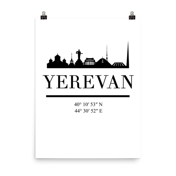 Yerevan Skyline Sev - Poster