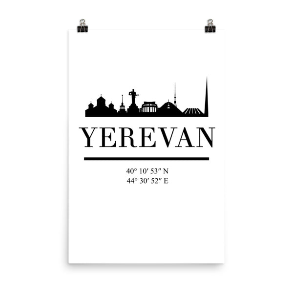 Yerevan Skyline Sev - Poster